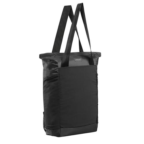 Forclaz 2-in-1 Travel Tote Bag, Black, 15 Litre Capacity