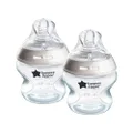 Tommee Tippee Baby Bottles, Natural Start Anti-Colic Baby Bottle with Slow Flow Breast-Like Teat, 150ml, 0m+, Self-Sterilising, Baby Feeding Essentials, Pack of 2