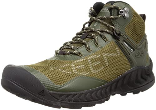 Keen Men's NXIS Evo Mid Waterproof Hiking Boot, Forest Night Dark Olive, 7 US