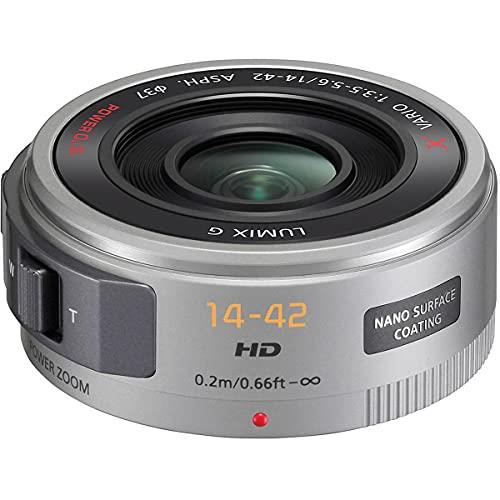PANASONIC LUMIX G X Vario Power Zoom Lens, 14-42mm, F3.5-5.6 ASPH., Mirrorless Micro Four Thirds, Power Optical I.S., H-PS14042S (Silver)