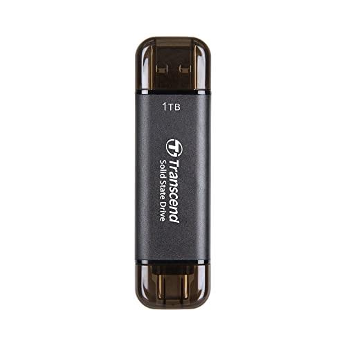 Transcend 1TB Portable SSD, ESD310C, USB 10Gbps with Type-C and Type-A TS1TESD310C