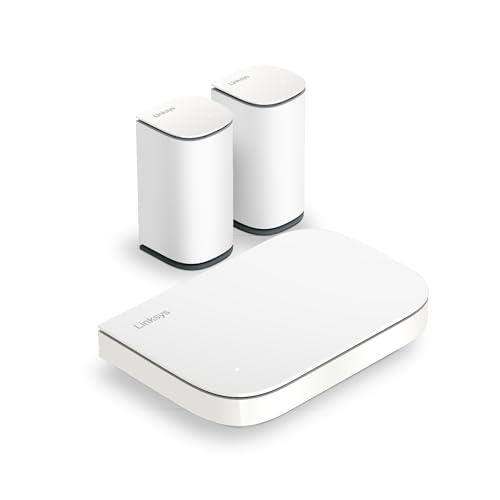 Linksys Velop Micro 6 Dual Band Mesh WiFi System - WiFi 6 Gigabit Gaming Router with up to 3Gbps Speed, 465 sqm Coverage & Supports 150+ Devices - Replaces Internet Router & Extender, 3-Pack