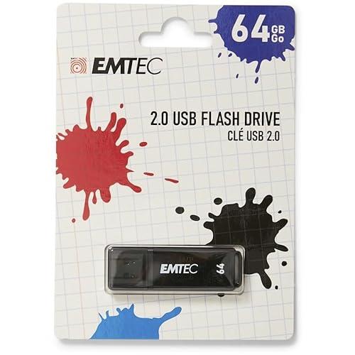Emtec K100 64GB USB 2.0 Flash Drive, Dark Grey
