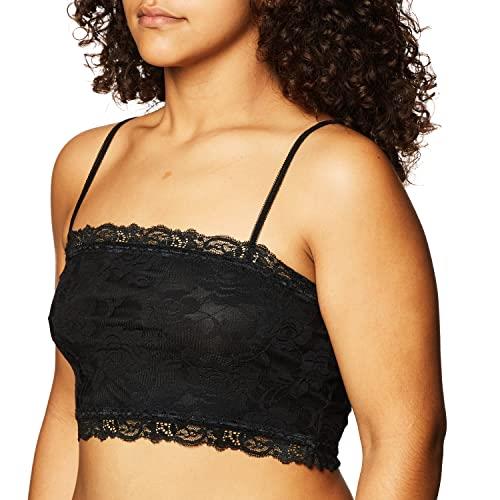 PURE STYLE Girlfriends Women's Camiflage Breathable Stretch Lace Half Cami, Black, Small