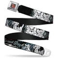 Buckle-Down Seatbelt Buckle Belt, Tom and Jerry Face and Pose Sketch Black/White/Red/Blue, Youth, 20 to 36 Inches Length, 1.0 Inch Wide