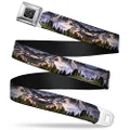 Buckle-Down Seatbelt Buckle Belt, Washington Mt Rainier Valley Landscape, Youth, 20 to 36 Inches Length, 1.0 Inch Wide