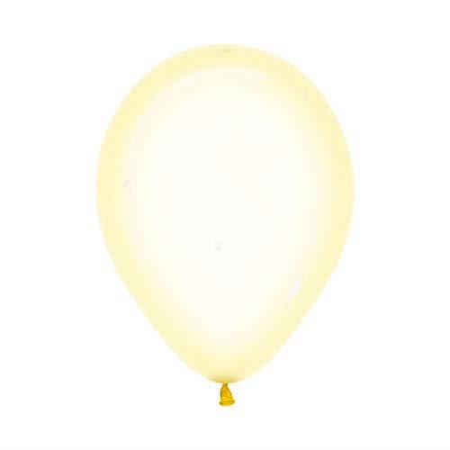 Sempertex Crystal Pastel Latex Balloons 25 Pieces, 30 cm Size, 321 Yellow