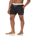 BOSS Men's Standard Medium Length Solid Swim Trunk, Slate Black, X-Large
