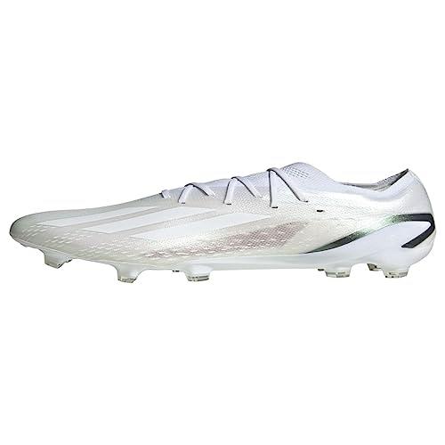 adidas Unisex-Adult X SPEEDPORTAL.1 Football Boots Firm Ground Shoes, White/White/Black, 9.5 Women/8.5 Men