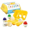Magic Sensory Mood Eggs - Memory & Match Colourful Matching Eggs to Teach Moods - Unisex Egg Toys for Toddlers 1-3 - Educational Egg Toy - Emotions and Moods 6 Egg Carton Toy