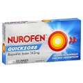 Nurofen Quickzorb 24s Caplets 342mg Ibuprofen Lysine Pain Relief, 0.023 kilograms