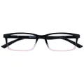 Opulize See Blue Light Blocking Reading Glasses Black to Pale Pink Computer Gaming Anti Glare Mens Womens B9-4 +3.00
