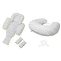 ClevaMama ClevaCushion Nursing Pillow Breathable Newborn Baby Stroller Support, Grey, 50 x 60 cm