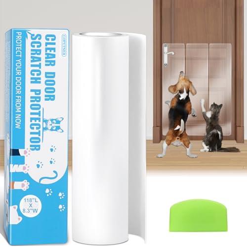 Door Protector from Dog Scratching, Clear Heavy Duty Flexible Door Claw Shield, Anti-Scratch Guard for Furniture, Window, Wall – cat Scratch Furniture Protector - (118in X 8.3in)
