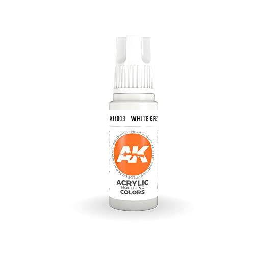 AK Interactive 3rd Generation Acrylics Modelling Colors, White Grey, 17 ml