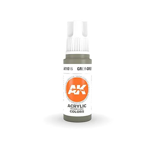 AK Interactive 3rd Generation Acrylics Modelling Colors, Grey-Green, 17 ml