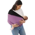 Kloovete Baby Wrap Carrier, Reversible Bonding Comforter, Soft & Stretchy and Infant Sling, Perfect Carrier Sling for Newborn up to 35 lbs. Mauve/Black
