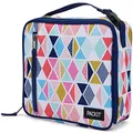 PACKIT Freezable Classic Lunch Box Cooler Lunchbag for School, Work & Baby Food with Buckle Strap, Festive Gem Design, 72046