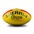 Sherrin Precision Leather Replica Football, Yellow, Size 4