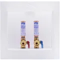 SharkBite 1/2 Inch x 3/4 Inch MHT Washing Machine Outlet Box and Water Hammer Arrestor, Push to Connect Brass Plumbing Fittings, PEX Pipe, Copper, CPVC, 25031