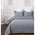 Classic Quilts Cotton Misty Grey Coverlet Set, King