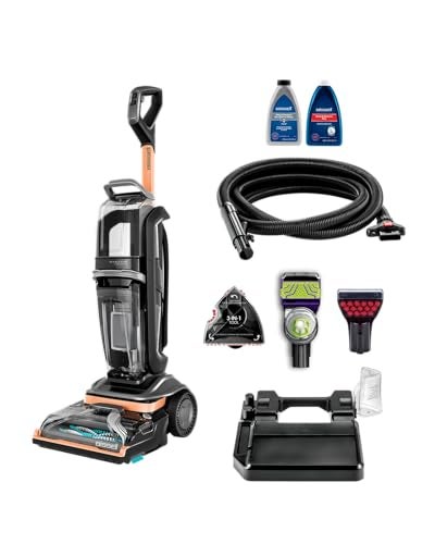 BISSELL Revolution HydroSteam Carpet & Upholstery Cleaner 3670F | HydroSteam Technology, Quick Dry Mode, LED Display, Upholstery Tools & Formulas Included for Tough Stains, Pet Mess & Odour Removal