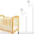 iTODOS Baby Monitor Floor Stand Holder for Infant Optics DXR-8 Pro, Motorola,Arlo,VAVA,Owlet,Vetch Baby Monitor,Keep Baby Away from Touching,More Safety (IT0160-AB)