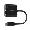 Belkin Connect USB-C to Ethernet + Charge Adapter 100W w/Gigabit Ethernet Port and USB-C Port - [10/100/1000] Mbps for Fast Internet Connection - Compatible with iPhone 15, Samsung Galaxy S24, & More