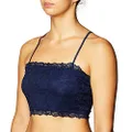 PURE STYLE Girlfriends Women's Camiflage Breathable Stretch Lace Half Cami, Navy, X-Large Petite