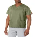 Dickies Women's EDS Signature Scrubs 86706 Missy Fit V-Neck Top, Olive, Small