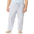 NAUTICA Men's Soft Woven 100% Cotton Elastic Waistband Sleep Pajama Pant, Bright White, Small