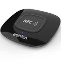 Esinkin Bluetooth Receiver Wireless, NFC-Enabled Audio Adapter 4.0 for HD Home Stereo Music Streaming Sound System for 3.5mm (AUX and RCA)