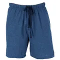 Hanes Men's Jersey Knit Cotton Button Fly Pajama Sleep Shorts, 2XL, Blue