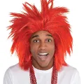 Amscan Crazy Wig, Party Accessory, Red