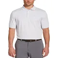 Callaway Men's Fine Line Stripe Short Sleeve Golf Polo Shirt Bright White