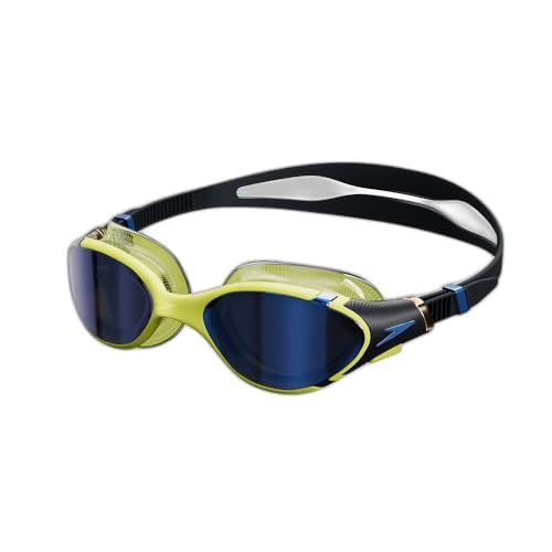 Speedo Unisex Adult's Biofuse 2.0 Mirror Swimming Goggles, Black/Hyper/Sapphire, One Size