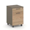 HelloFurniture Ellis Mobile Pedestal Lockable Filing Cabinet Storage Drawer Wheels Home Office Oak