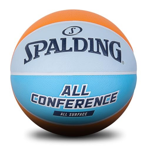 Spalding All-Conference Orange and Blue All Surface Basketball, Size 7