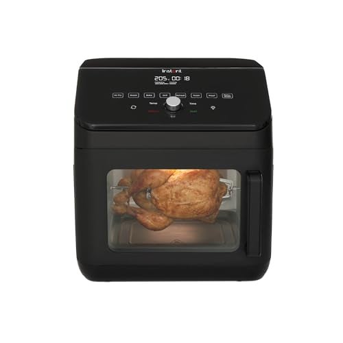 Instant Digital Large Air Fryer Oven with XXL Capacity and Easy to Use 9 Smart Programmes - Air Fry, Roast, Rotisserie, Grill, Bake, Toast, Reheat, Dehydrate & Proof, Black, 13L