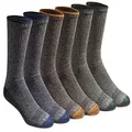 Dickies Men's Dri-Tech Moisture Control Crew Socks Multipack, Heathered Colors (6 Pairs), 5-9