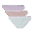 Calvin Klein Women's Modern Logo Bikini Briefs, Pastel Lilac/Island Reef/Pink Ice, Medium (Pack of 3)