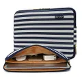 Kayond Water-Resistant Canvas 13 inch Canvas Laptop Sleeve with Pocket 13 inch 13.3 inch Laptop case MacBook air 13 case MacBook Pro 13 Sleeve (13-13.3 inches Breton Stripe)