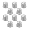 Grand General 10082SP Chrome 1/2" and 13mm x 13/16" Plastic Pointed Push-On Nut Cover with Flange