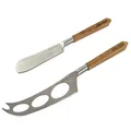 GABEL & TELLER Cheese Knives with Facet Acacia Handles 2 Pieces Set