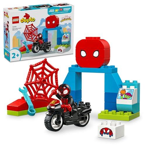 LEGO® DUPLO® Marvel Spin’s Motorcycle Adventure 10424 Fantasy Playset Based on Spidey and His Amazing Friends TV Show, Build-and-Rebuild Preschoolers' Learning Toy with Wheels for Ages 2 Plus
