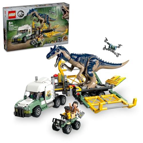 LEGO® Jurassic World Dinosaur Missions: Allosaurus Transport Truck 76966 Fun Toy for Kids’ Parties with Kenji, Darius and Yaz Figures for Boys and Girls Aged 8 Plus