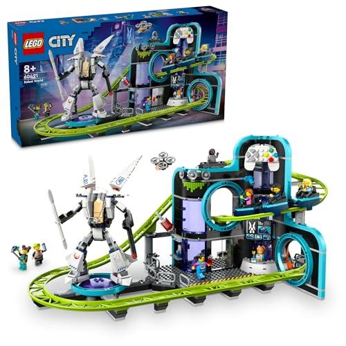 LEGO® City Robot World Roller-Coaster Park 60421 Adventure Toy, Funfair Playset for Boys and Girls Aged 8 and Over, Creative Toy for Kids