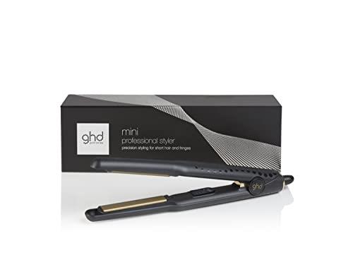 ghd Mini Slim Plate Hair Straightener, 1/2 Inch Ceramic Plates, A Styler For Men, Shorter Hair And Fringes, Suitable For All Hair Types, Black, Universal Voltage, (AU Plug)