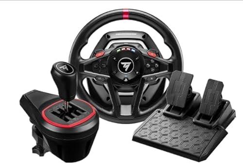 Thrustmaster T128 Force Feedback Racing Wheel for PS5 / PS4 / PC with Magnetic Pedals + TH8S Shifter Add-On Bundle
