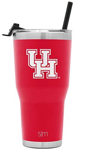 Simple Modern Officially Licensed Collegiate Houston Cougars Tumbler with Straw and Flip Lid | Insulated Stainless Steel 30oz Thermos | Cruiser Collection | University of Houston